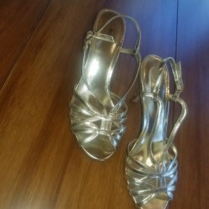 Mossimo Gold Strappy heels